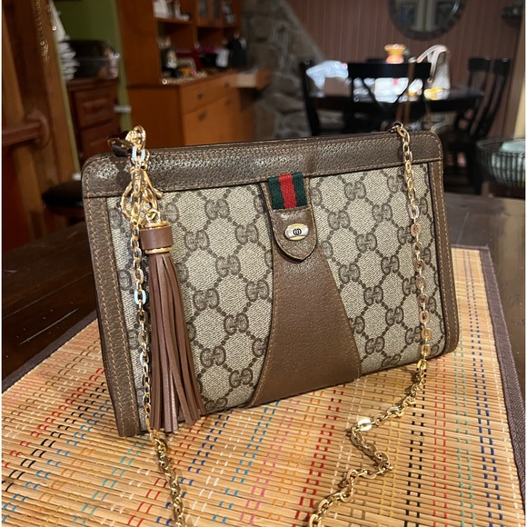 Authentic Gucci Ophidia Supreme Clutch 3 way Beautiful Rare size 9” 🤩🤩🤩 - Picture 3 of 11